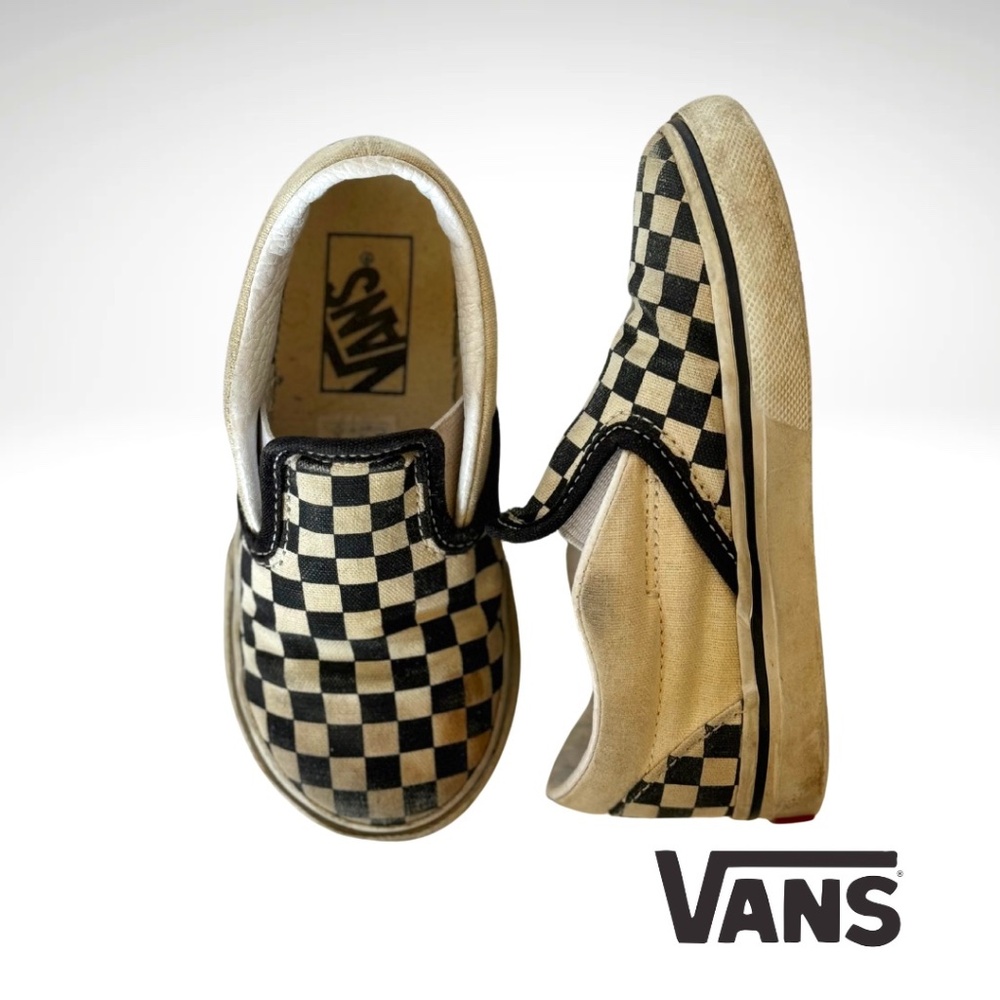 VANS CLASSIC SLIP-ON CHECKERBOARD SHOE, TODDLER SIZE 7.5